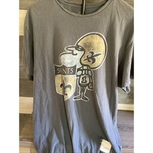 RETRO SPORT SNOOPY SAINTS GREY T-SHIRT SIZE XL PREOWNED